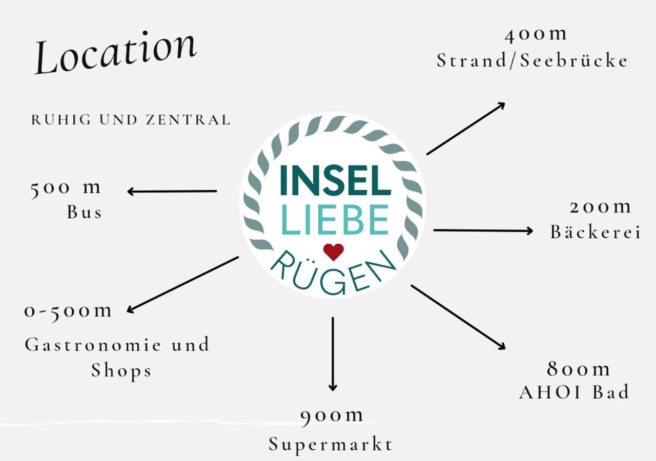 Das Appartement Inselliebe Ruegen Inkl Sauna Und 3H Taeglich Eintritt Ahoi Schwimmbad Sellin  Exterior foto